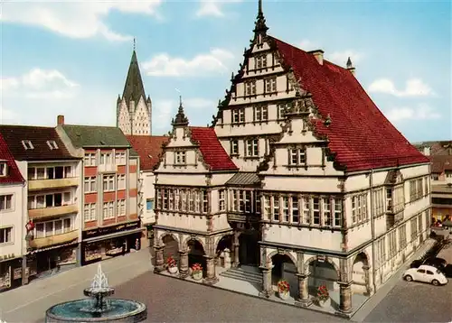 AK / Ansichtskarte 73934137 Paderborn Renaissance Rathaus mit Domturm