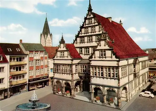 AK / Ansichtskarte  Paderborn Renaissance Rathaus mit Domturm