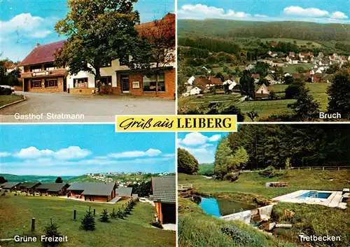 AK / Ansichtskarte 73934170 Leiberg_Bad_Wuennenberg Gasthof Stratmann Bruch Gruene Freizeit Tretbecken