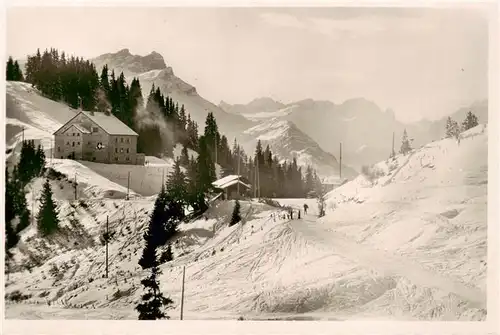 AK / Ansichtskarte  Bretaye_1800m_VD Cabane Militaire de la Iere Division Winterpanorama Skigebiet Alpen
