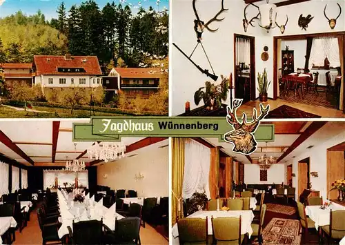 AK / Ansichtskarte  Wuennenberg Jagdhaus Wuennenberg Hotel Pension Gastraeume