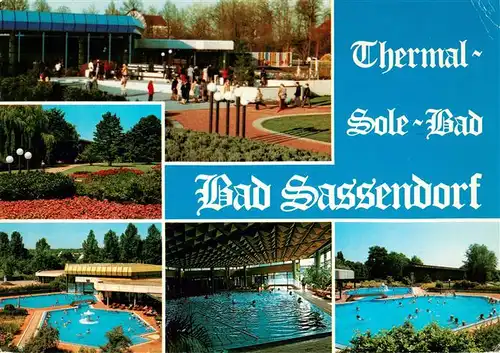 AK / Ansichtskarte  Bad_Sassendorf Kurhaus Park Bewegungsbad Hallenbad Freibad