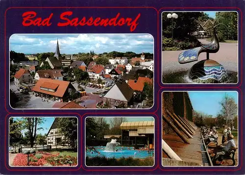 AK / Ansichtskarte  Bad_Sassendorf Panorama Kurpark Freibad Brunnen Gradierwerk