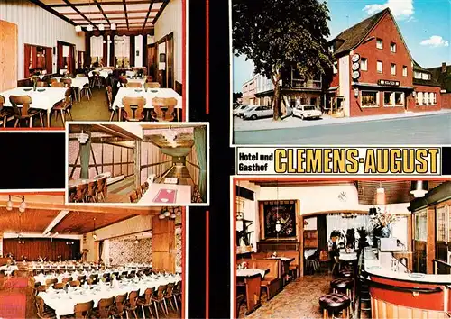 AK / Ansichtskarte  Davensberg_Ascheberg Hotel Gasthof Clemens August Gastraeume Bar Kegelbahn