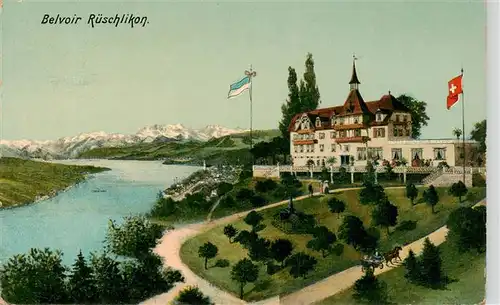 AK / Ansichtskarte  Rueschlikon_ZH Hotel Belvoir Litho