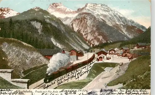 AK / Ansichtskarte  Preda_GR Albulabahn mit Piz Aela