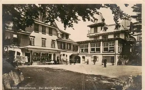 AK / Ansichtskarte  Buergenstock_Vierwaldstaettersee_NW Bahnhofplatz