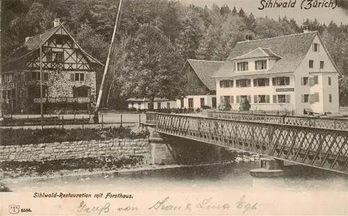 AK / Ansichtskarte  Sihlwald_ZH Restauration mit Forsthaus