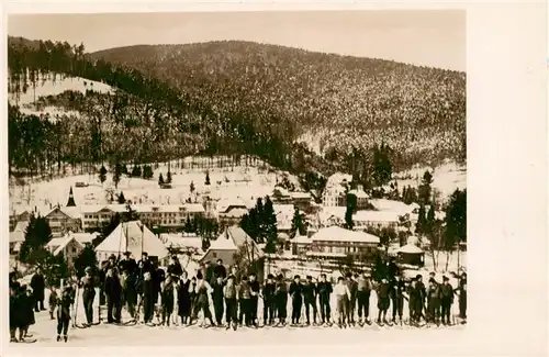 AK / Ansichtskarte 73934369 Herrenalb_Bad_Herrenalb Panorama Wintersportplatz Skikurs