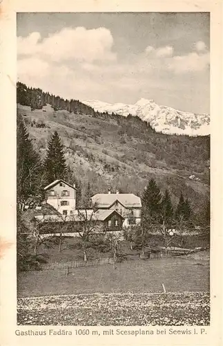 AK / Ansichtskarte  Seewis_GR Gasthaus Fadaera mit Scesaplana