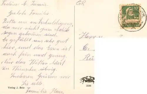 AK / Ansichtskarte  Seewis_GR Gasthaus Fadaera mit Scesaplana