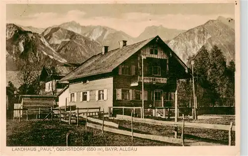 AK / Ansichtskarte  Oberstdorf Landhaus Paul Bayerische Alpen