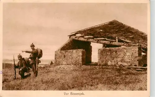 AK / Ansichtskarte  Bissenjek_Kurland_Latvia Soldaten Bunker