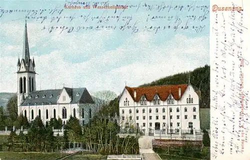 AK / Ansichtskarte  Dussnang_TG Kurhaus und Wasserheilanstalt Kirche