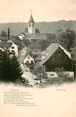 AK / Ansichtskarte  Kilchberg__ZH Ortsansicht mit Kirche Requiem