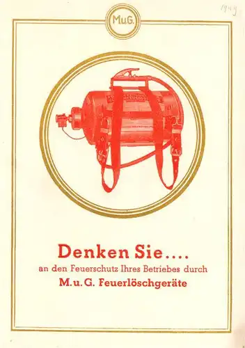 AK / Ansichtskarte  Feuerwehr_Fire-Brigade_Pompiers_Bomberos M.u.G Feuerloeschgeraete 