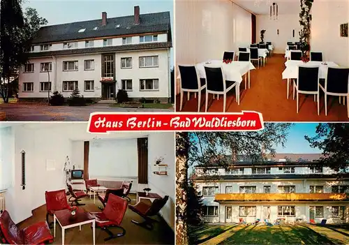 AK / Ansichtskarte  Bad_Waldliesborn Pension Haus Berlin Gastraeume