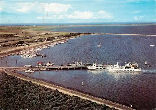 AK / Ansichtskarte  Langeoog_Nordseebad Fliegeraufnahme Anleger