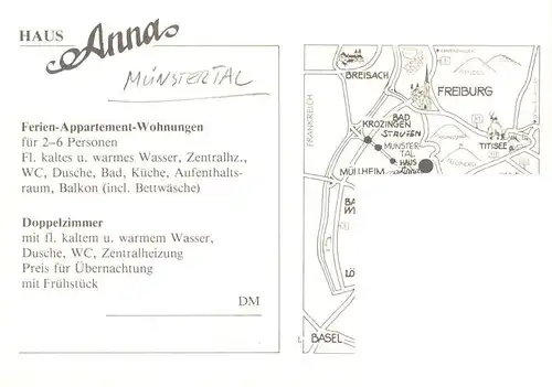 AK / Ansichtskarte 73934559 Muenstertal__Schwarzwald Haus Anna
