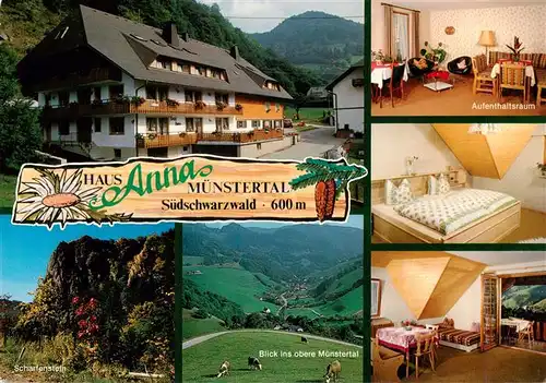 AK / Ansichtskarte  Muenstertal__Schwarzwald Haus Anna Scharfenstein Oberes Muenstertal Aufenthaltsraum Zimmer 