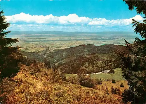 AK / Ansichtskarte  Muenstertal__Schwarzwald Panorama mit Almgaststaette Kaelbelescheuer