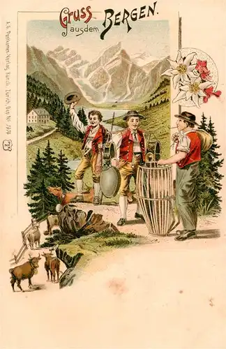 AK / Ansichtskarte  Appenzell_IR Gruss aus den Bergen Illustration