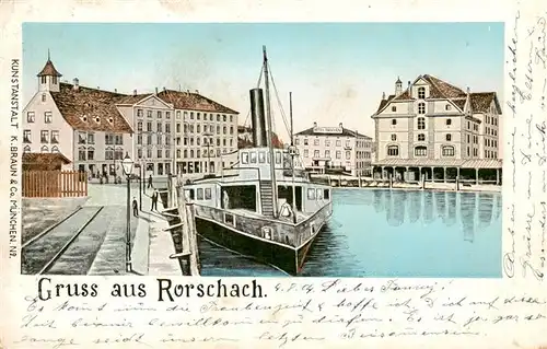 AK / Ansichtskarte  Rorschach_Bodensee_SG Hafenpartie