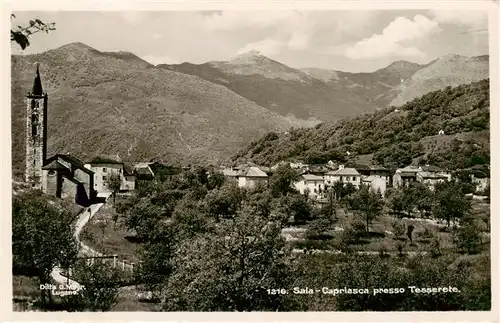 AK / Ansichtskarte  Sala-Capriasca_Tesserete_TI Panorama mit Kirche