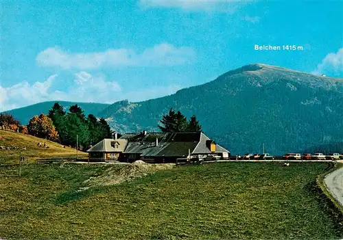 AK / Ansichtskarte  Muenstertal__Schwarzwald Almgaststaette Kaelbelescheuer mit Belchenblick