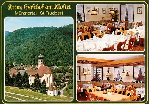 AK / Ansichtskarte 73934735 Muenstertal__Schwarzwald St Trudpert Kreuz Gasthof am Kloster Gastraeume