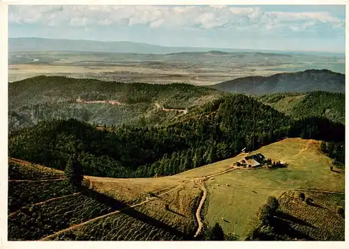 AK / Ansichtskarte  Muenstertal__Schwarzwald Almgaststaette Kaelbelescheuer mit Belchenblick