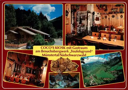 AK / Ansichtskarte  Muenstertal__Schwarzwald Cocos Kiosk mit Gastraum am Besuchsbergwerk Teufelsgrund Panorama