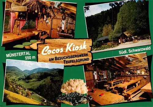 AK / Ansichtskarte 73934758 Muenstertal__Schwarzwald Cocos Kiosk mit Gastraum am Besuchsbergwerk Teufelsgrund Panorama