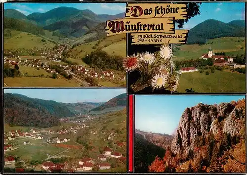 AK / Ansichtskarte 73934768 Muenstertal__Schwarzwald Fliegeraufnahmen Kloster St Trudpert Felsen