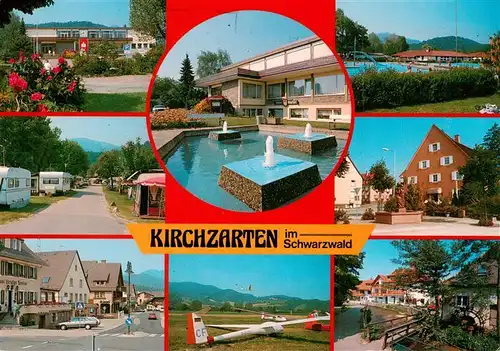 AK / Ansichtskarte 73934774 Kirchzarten Kurhaus Camping Schwimmbad Brunnen Ortspartien Segelflugplatz