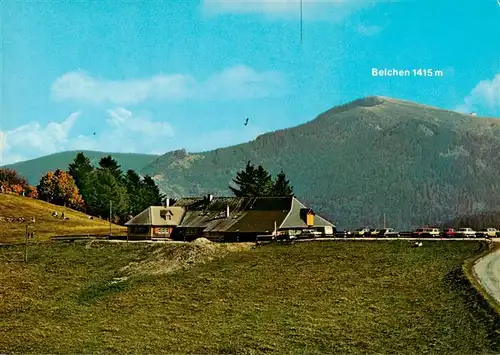 AK / Ansichtskarte  Muenstertal__Schwarzwald Almgaststaette Kaelbelescheuer mit Belchenblick