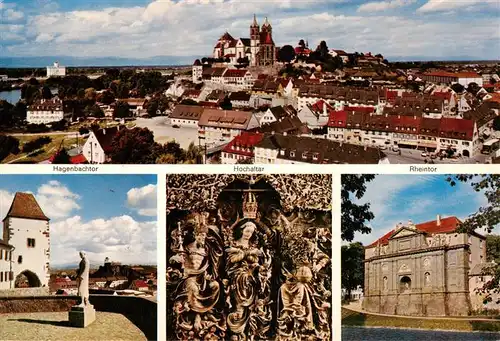 AK / Ansichtskarte 73934804 Breisach_Rhein Marktplatz Muensterberg mit St Stephansmuenster Hagenbachturm Fresken Rheintor