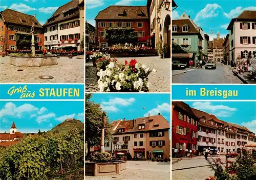 AK / Ansichtskarte 73934816 Staufen__Breisgau Brunnen Marktplatz Ortspartien Kirche