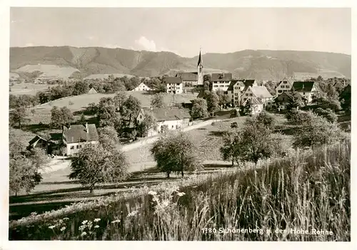 AK / Ansichtskarte  Schoenenberg_ZH Panorama mit Hohe Rohne