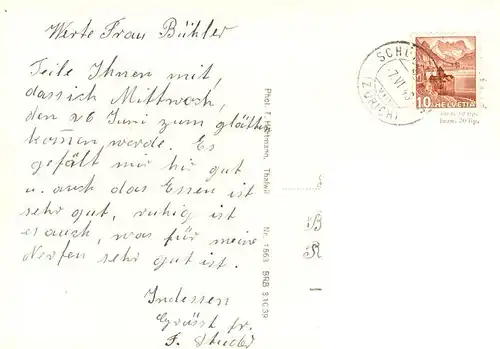 AK / Ansichtskarte  Schoenenberg_ZH Panorama mit Hohe Rohne