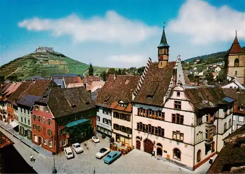 AK / Ansichtskarte  Staufen__Breisgau Marktplatz mit Schlossbergblick