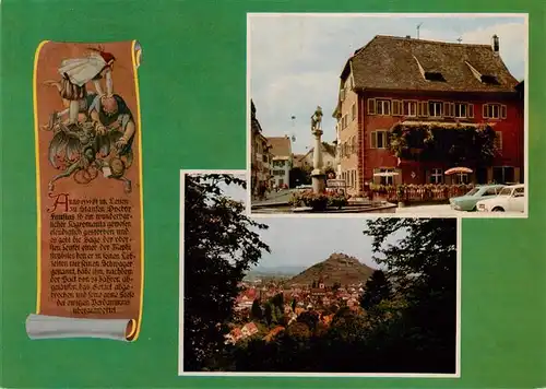 AK / Ansichtskarte 73934929 Staufen__Breisgau Gasthaus Loewen Staufenstube Burgblick