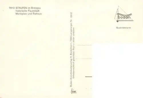 AK / Ansichtskarte  Staufen__Breisgau Marktplatz und Rathaus