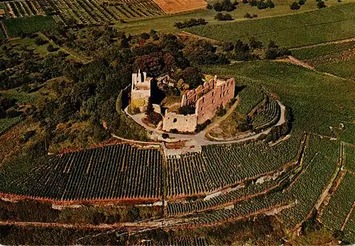 AK / Ansichtskarte 73934937 Staufen__Breisgau Burgruine und Burgberg Fliegeraufnahme