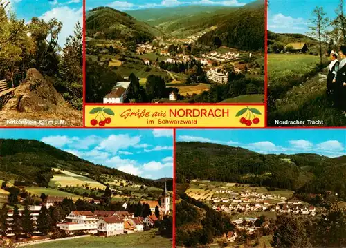 AK / Ansichtskarte 73934971 Nordrach Katzenstein Panorama Nordracher Tracht Panorama