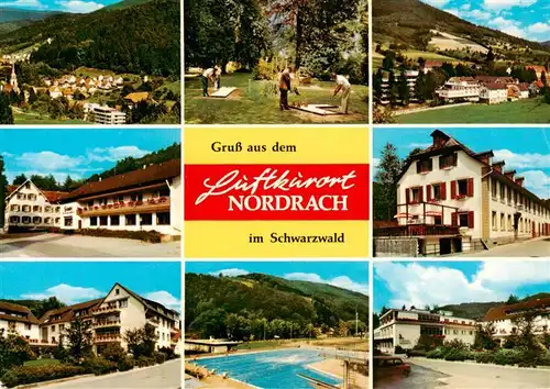 AK / Ansichtskarte  Nordrach Orts und Teilansichten Minigolf Freibad