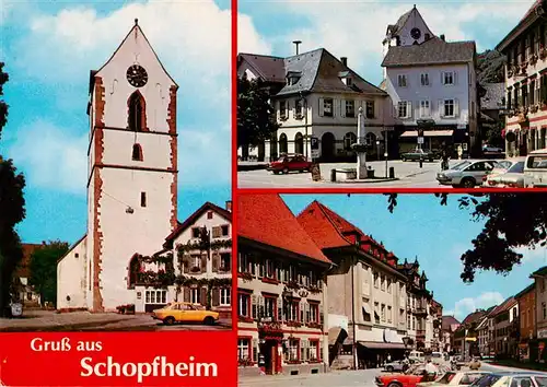 AK / Ansichtskarte 73934996 Schopfheim Kirche Marktplatz Ortspartie