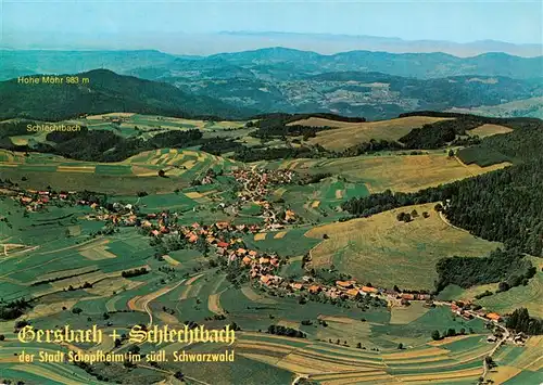 AK / Ansichtskarte 73934999 Schlechtbach_Schopfheim_Schwarzwald Fliegeraufnahme mit Hohe Moehr
