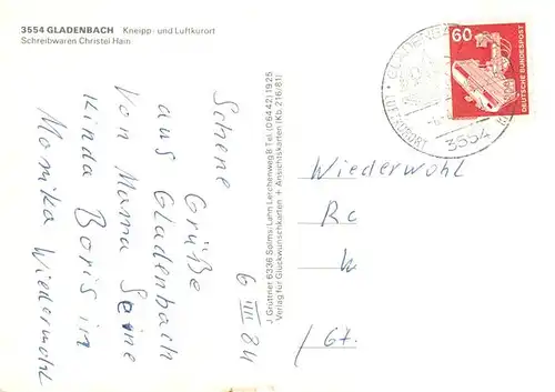 AK / Ansichtskarte  Gladenbach Teilansichten Schwimmbad