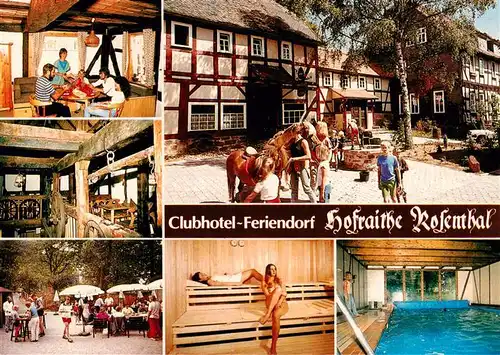 AK / Ansichtskarte  Rosenthal_Hessen Clubhotel Feriendorf Hofraithe Rosenthal Gastraeume Sauna Hallenbad